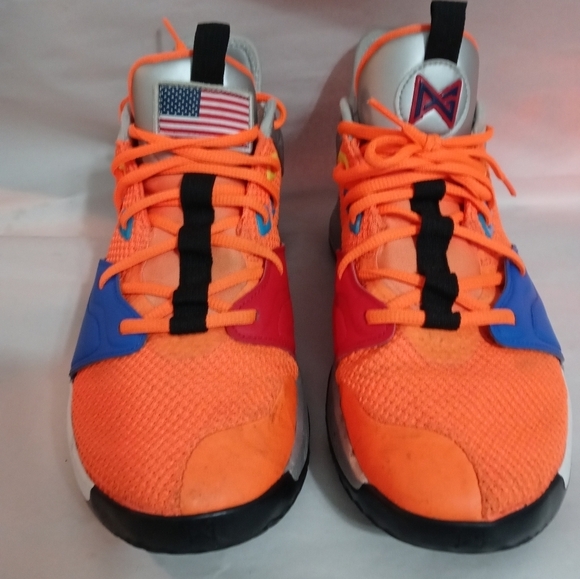 Nike Zoom Paul George 3 Nasa Basketball Orange Silver blue Athletic sneakers M10 main image 8